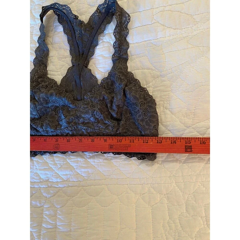 Felina Gray Bra Size‎ Medium Lacy Bralette Sexy Lingerie Could wear as a top